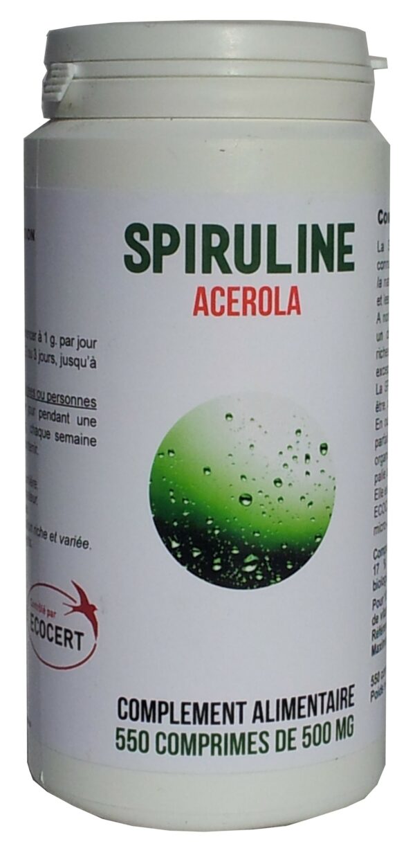 1100 comprimés de Spiruline + Acerola